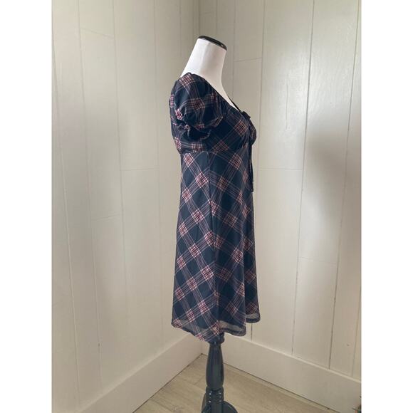 So Plaid Stretch Pullover Dress, Size S - Picture 2 of 6